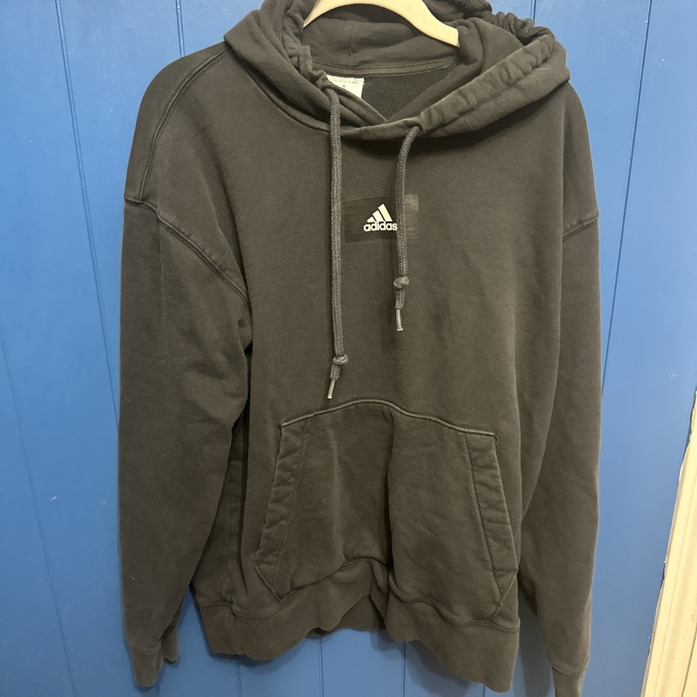 Adidas Essential FeelVivid Hoodie HE4354 Men's Size S Black‎ Pullover Hoodie